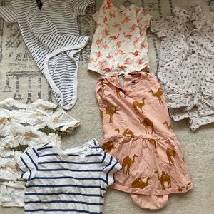 18 month old bundle of tops and rompers